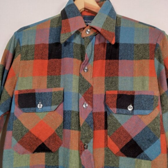 Vintage Dee Cee Rappers Shirt Small 14-14 1/2 Woven Wool Blend Earthy Grandpa - Picture 2 of 16